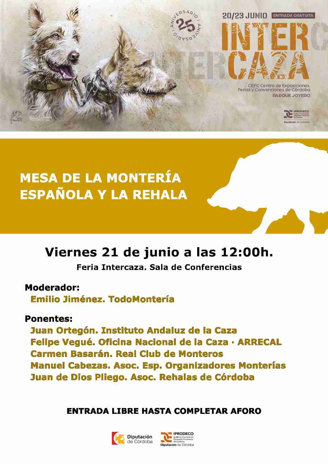 Mesa montería y rehala