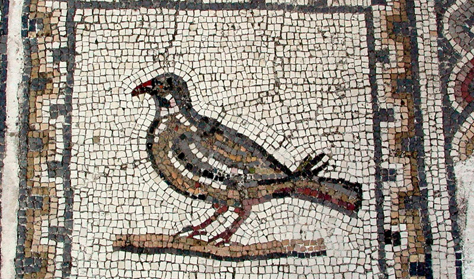 perdiz roja mosaico Itálica - Junta de Andalucía